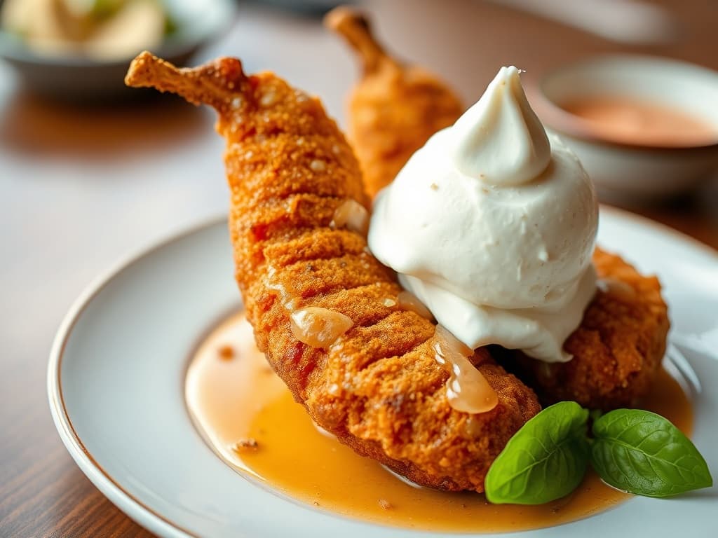 Fried Banana with Ice Cream